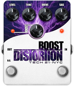 Tech 21 Boost Distortion Analog Distortion Guitar Effects Pedal