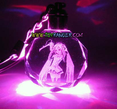 พวงกุญแจ Miku Hatsune ใส 2 (มีไฟกระพริบ)