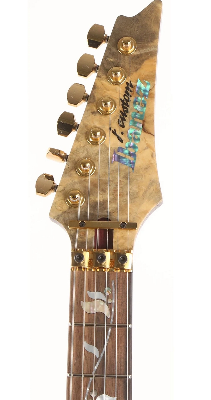 Ibanez RG j.custom Buckeye Burl and Blue Resin Fill