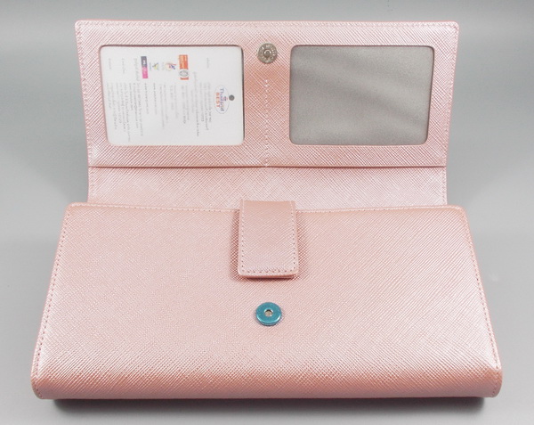 กระเป๋าสตางค์ LOUIS FONTAINE ชมพูเมทาลิก ใหม่ แท้