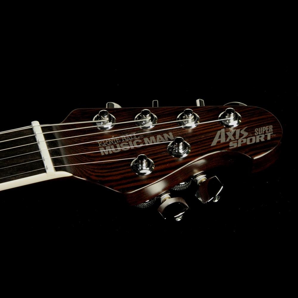 Ernie Ball Music Man BFR Axis Super Sport Tremolo Electric Guitar - Trans Black Quilt Top