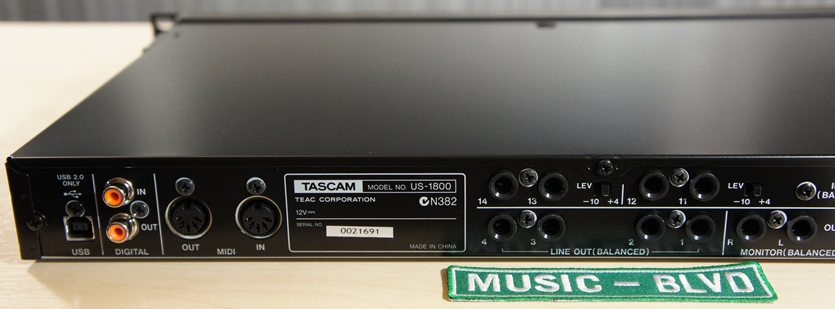 TASCAM US-1800 USB 2.0 Audio/Midi Interface