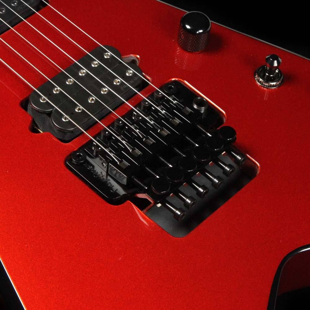 Jackson Custom Shop Double Rhoads Masterbuilt Mike Shannon - Red with Black Bevel