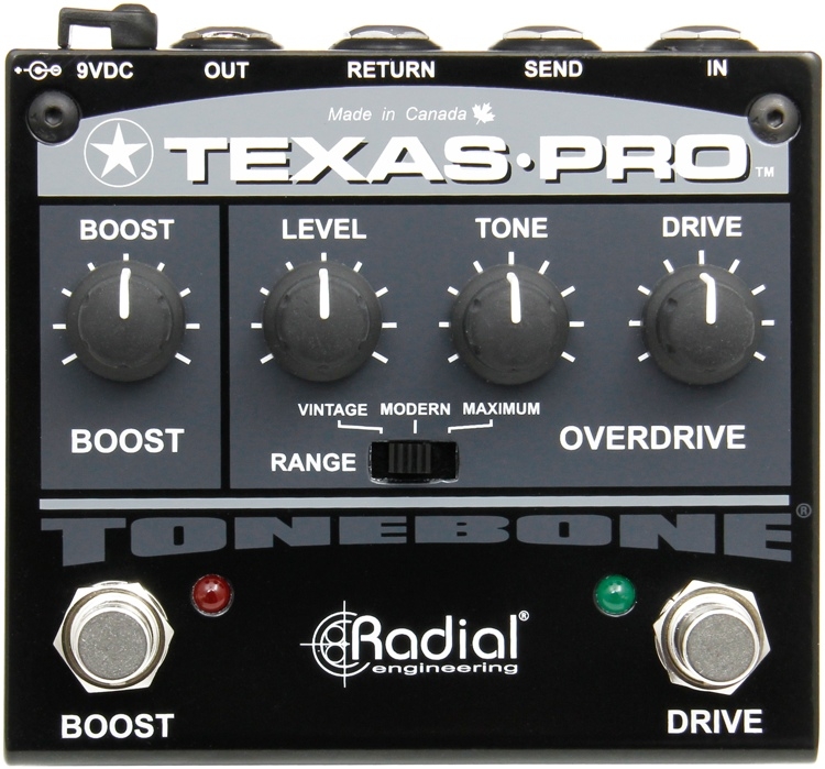 Radial Tonebone Texas Pro Overdrive and Boost Pedal