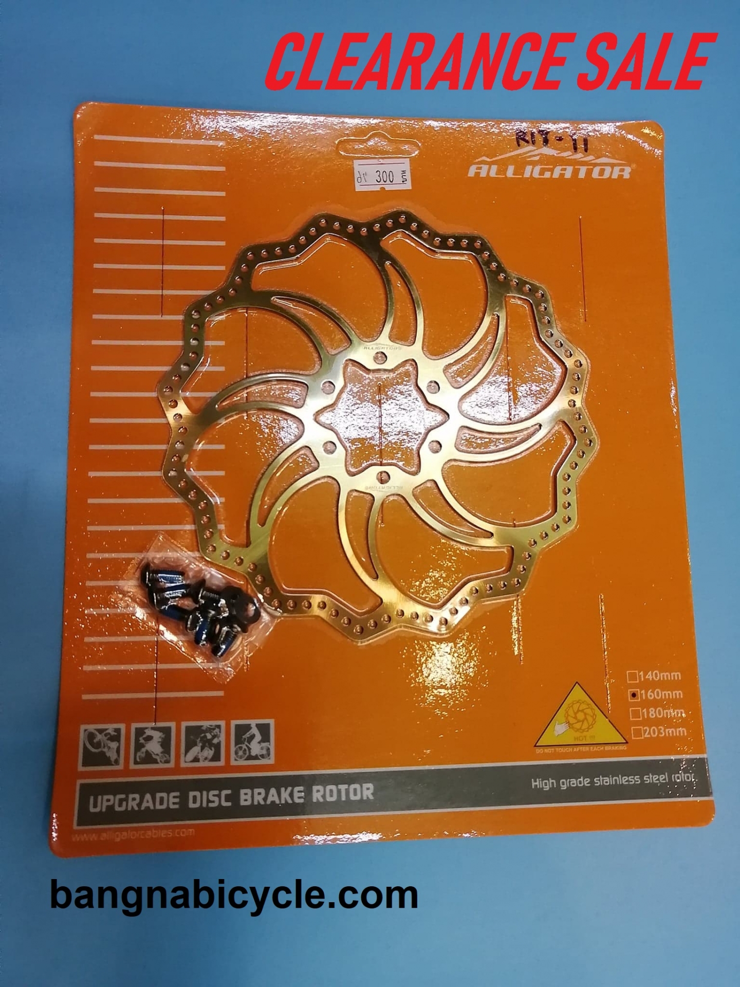 ใบดิสเบรค Alligator ขนาด 160 mm 6 รู