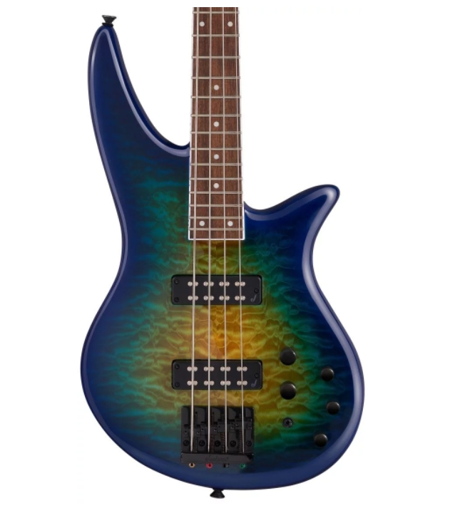 Jackson X Series Spectra Bass SBXQ IV - Amber Blue Burst