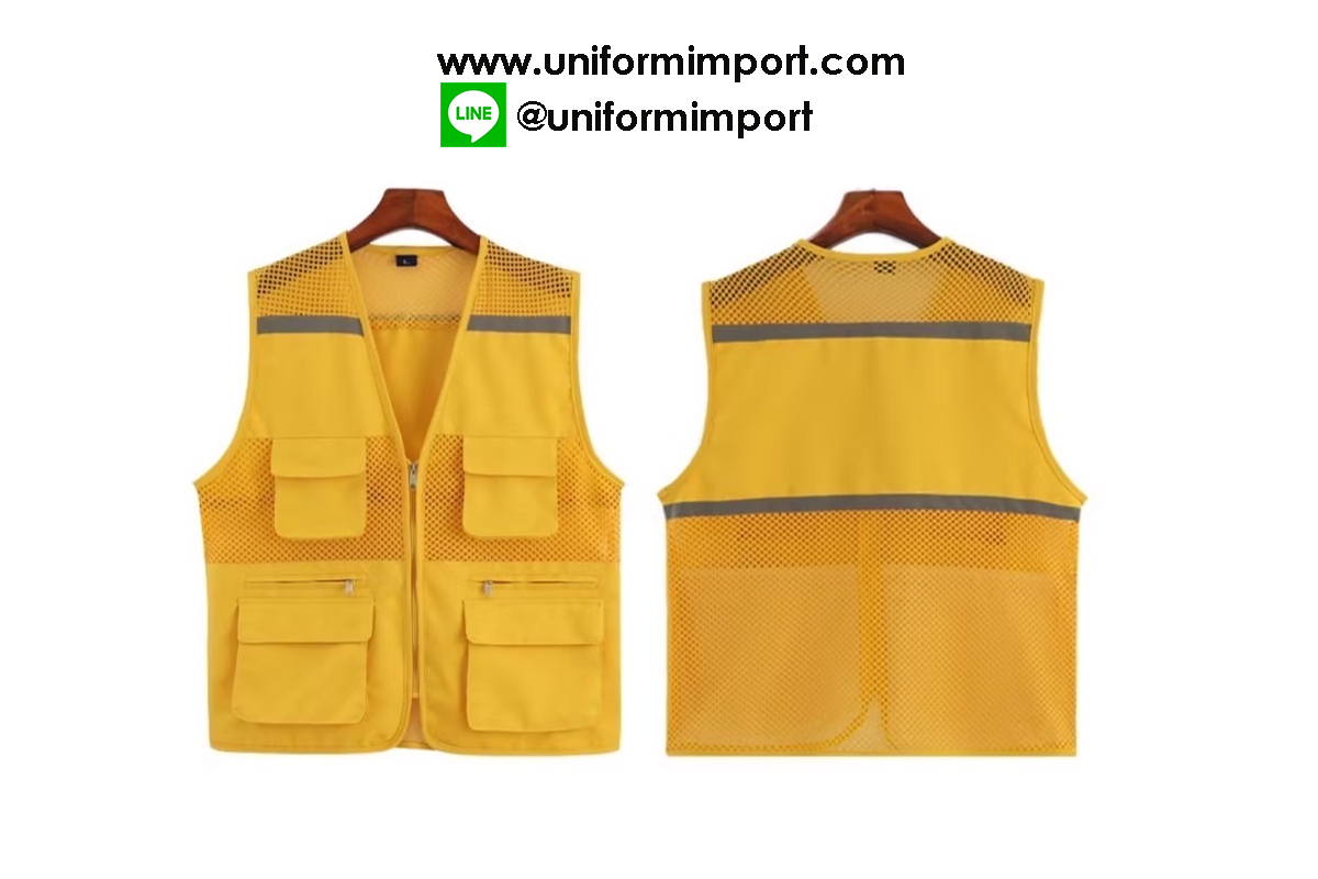 เสื้อกั๊กตาข่ายช่างติดแถบสะท้อนแสง ++คลิกภาพดูรายละเอียดด้านใน เสื้อกั๊กช่าง เสื้อตาข่ายช่าง เสื้อกั๊กช่างติดแถบสะท้อนแสง