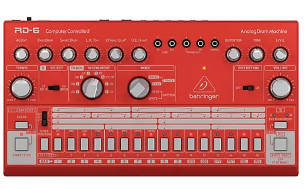 Behringer RD-6 Classic Analog Drum Machine Tangerine