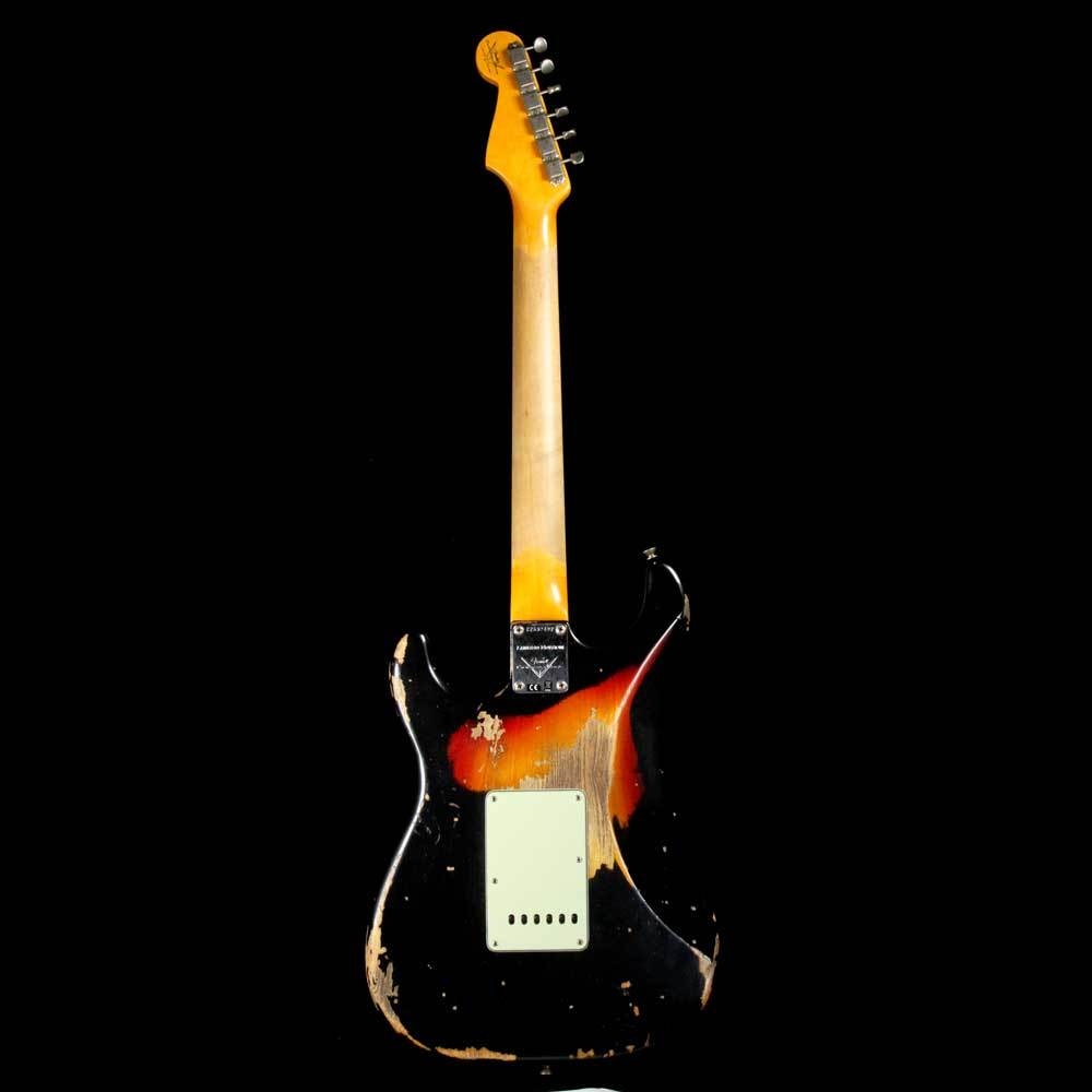 Fender Custom Shop 62 Stratocaster Heavy Relic - Black Over 3-Tone Sunburst