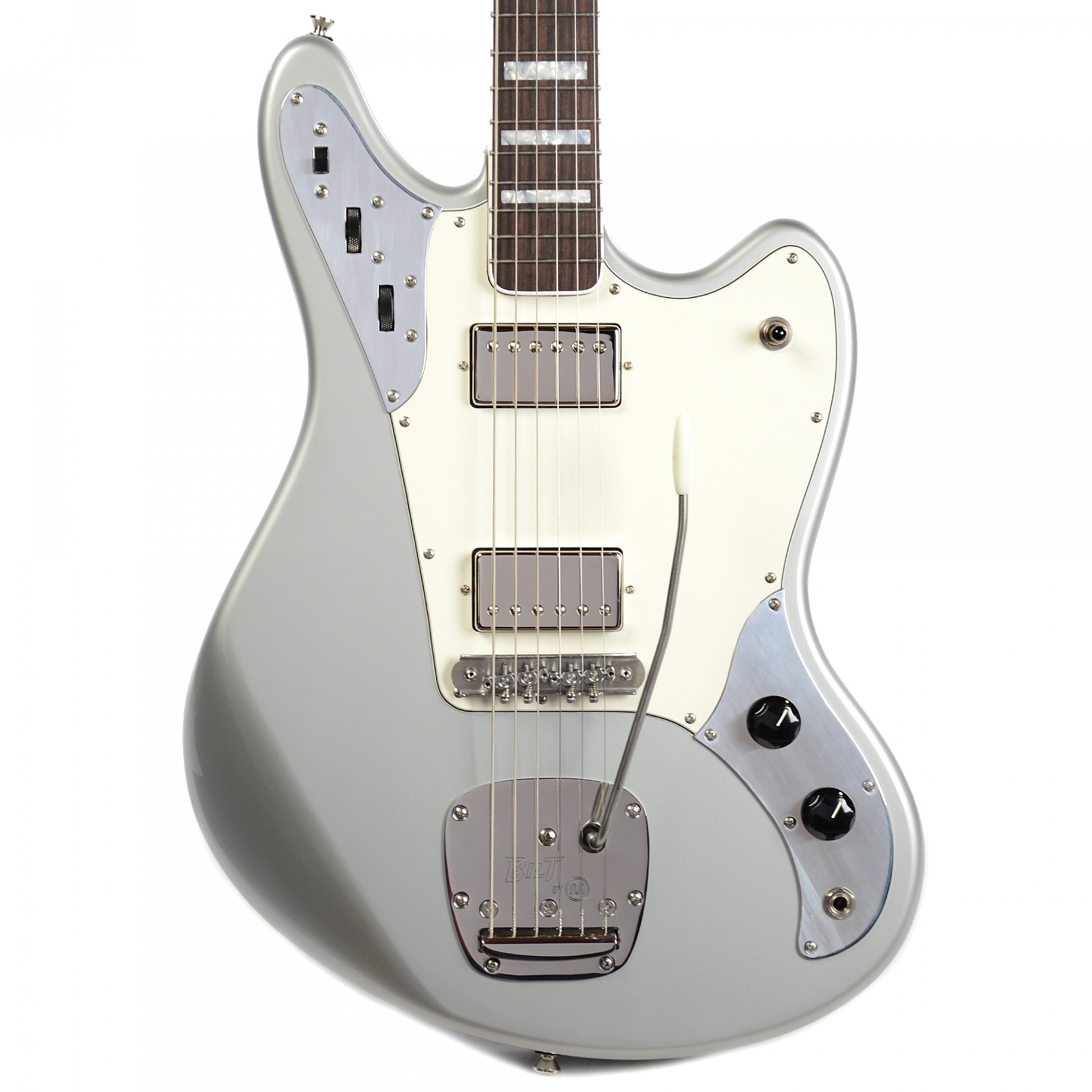 BilT Relevator LS Inca Silver Metallic w/Lollar Low Wind Imperials, Block Inlays, & Mastery Vibrato No.1591