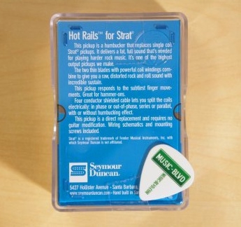 Seymour Duncan SHR-1b Hot Rails Strat Pickup - White Bridge