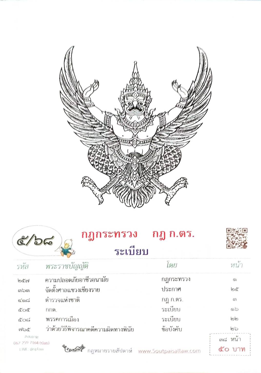 กฎหมายใหม่ ตอนที่ 5/68 กฎกระทรวง กฎ ก.ตร. ระเบียบ