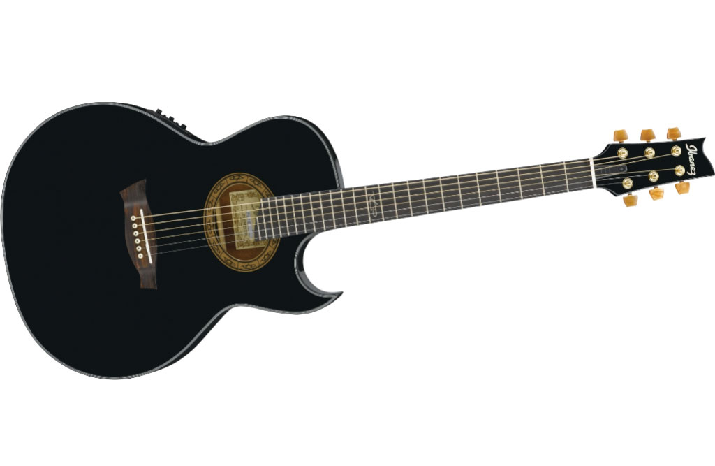 Ibanez Euphoria Steve Vai Signature Acoustic-Electric Guitar Black Pearl High Gloss