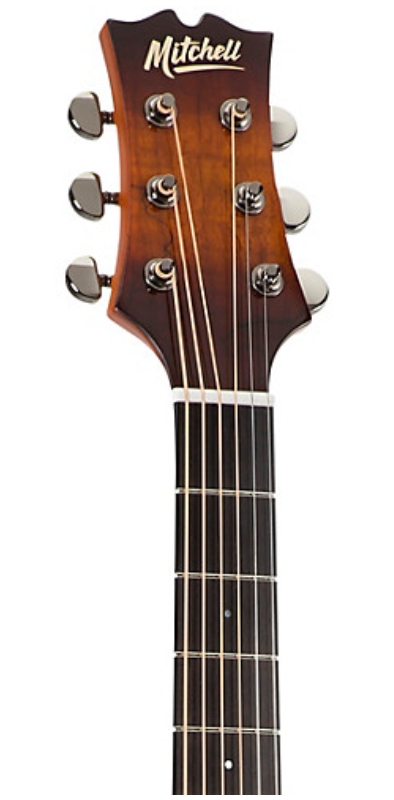 Mitchell MX430 Spalted Maple Acoustic-Electric Guitar Whiskey Burst