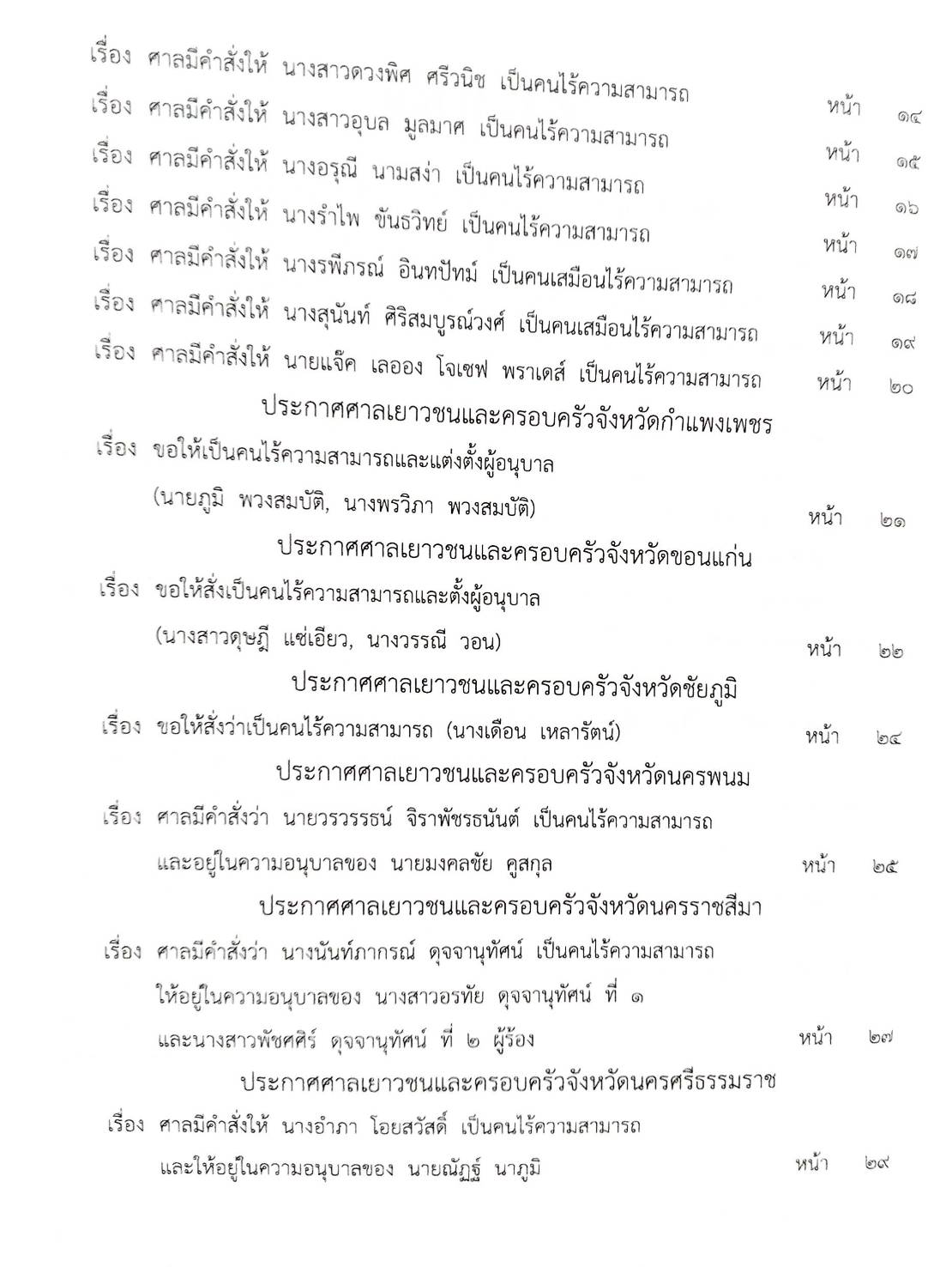 กฎหมายออกใหม่ ตอนที่ 46/67 ประกาศขนส่งทางบกฯ ฉ.2260 - 2262 ประกาศศาลเยาวชนและครอบครัวฯ สมาคม - มูลนิธิ