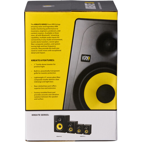 KRK Kreate 8 Active Powered Studio Monitor with Bluetooth (Single)
