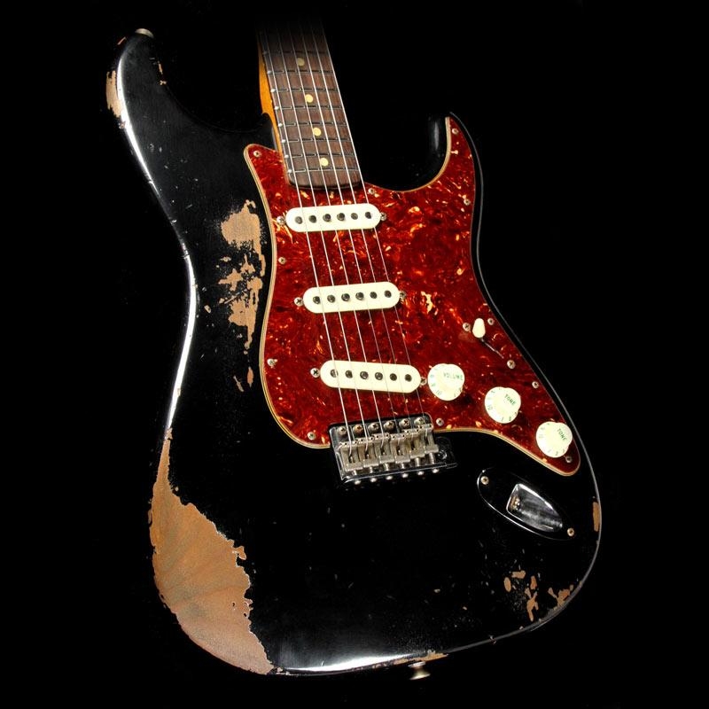 Fender Custom Shop 1962 Roasted Alder Stratocaster Heavy Relic Electric Guitar - Black