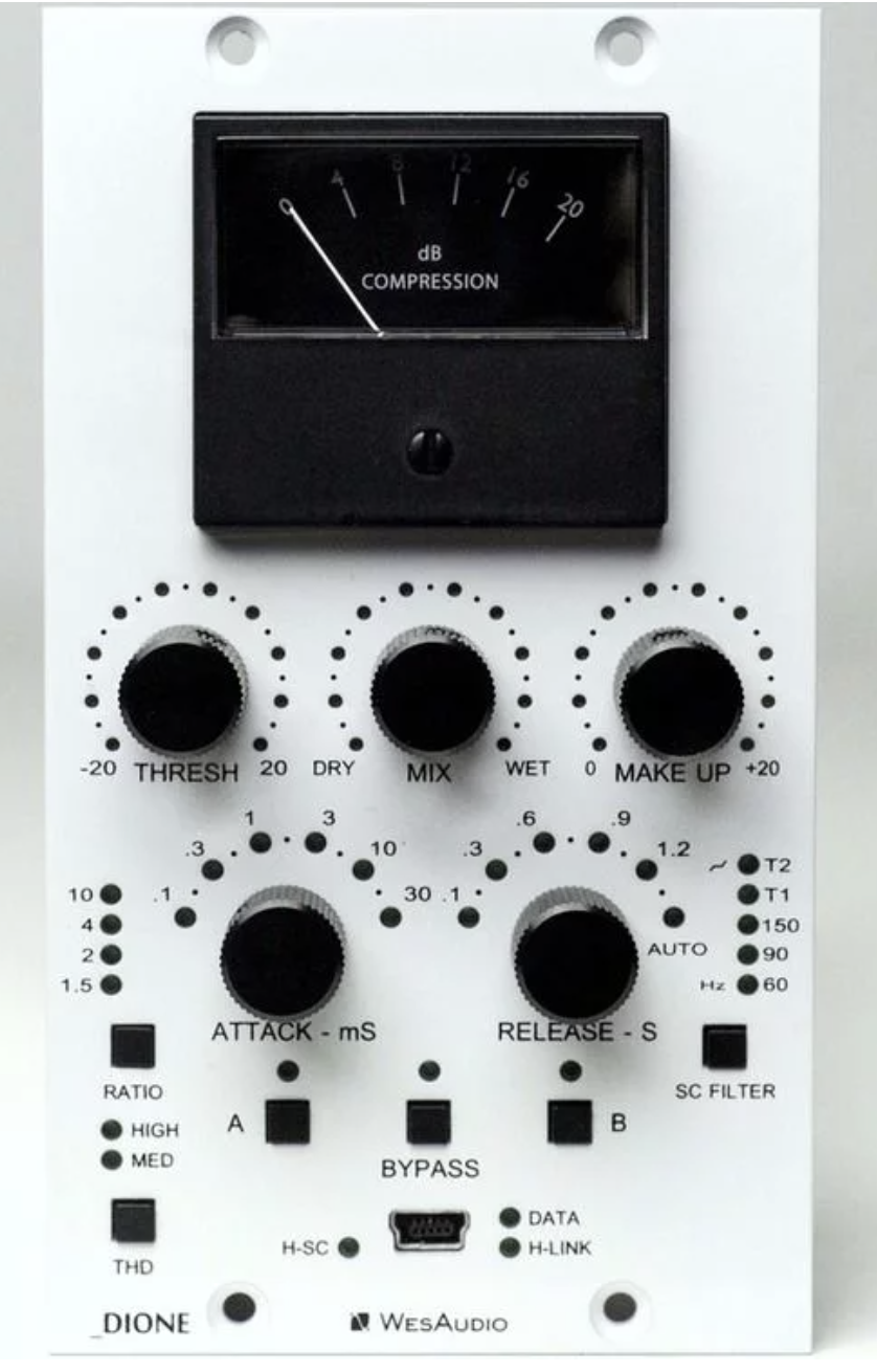 WesAudio DIONE NG500 500 Series Analog Bus Compressor with Digital Recall