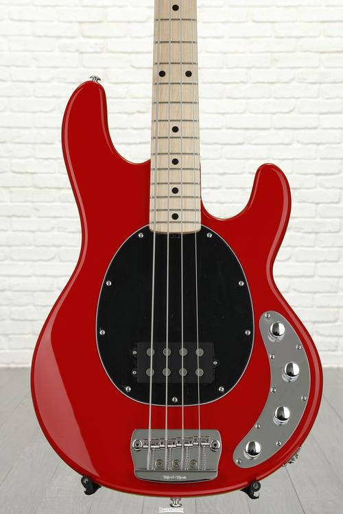 Ernie Ball Music Man StingRay 4H SLO Special - Chili Red with Black Pickguard, Maple Fingerboard
