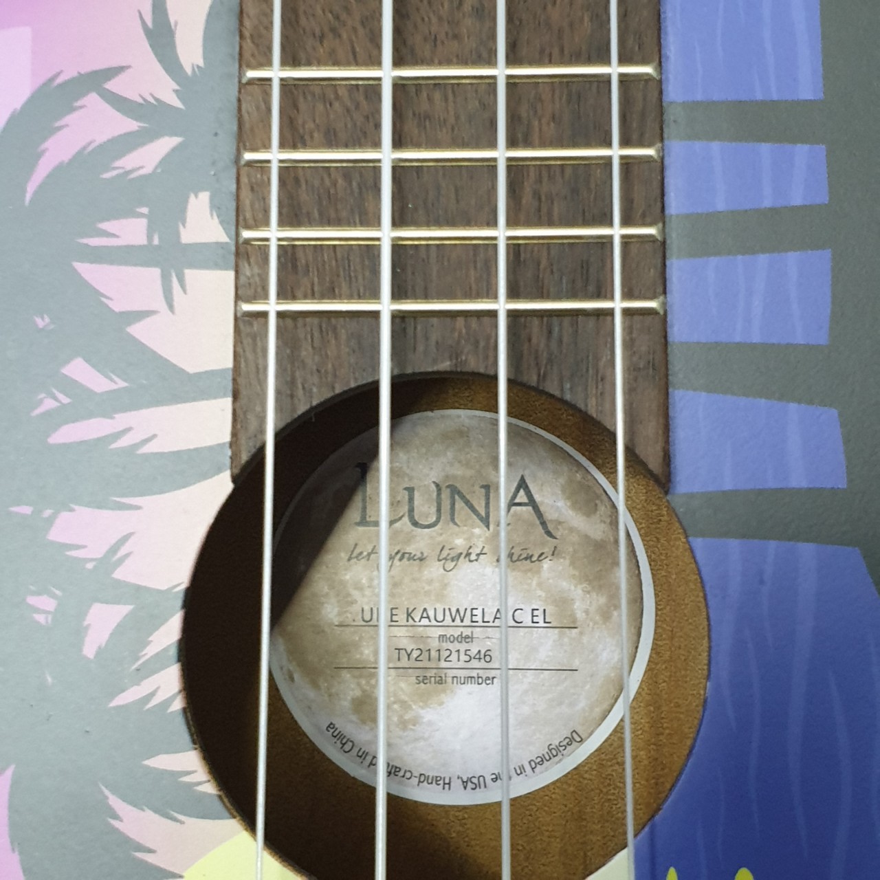 Luna Kauwela Summer Concert Ukulele - Satin Custom Kauwela Summer Graphic