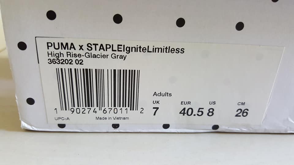 PUMA x STAPLEIgniteLimitles ( Size 8 us) ใหม่ แท้
