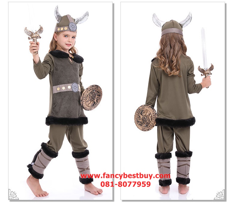 ชุดไวกิ้ง ชุดประจำชาตินอร์เวย์ Norway Costume มีขนาด S110-120, M 120-130, L 130-140