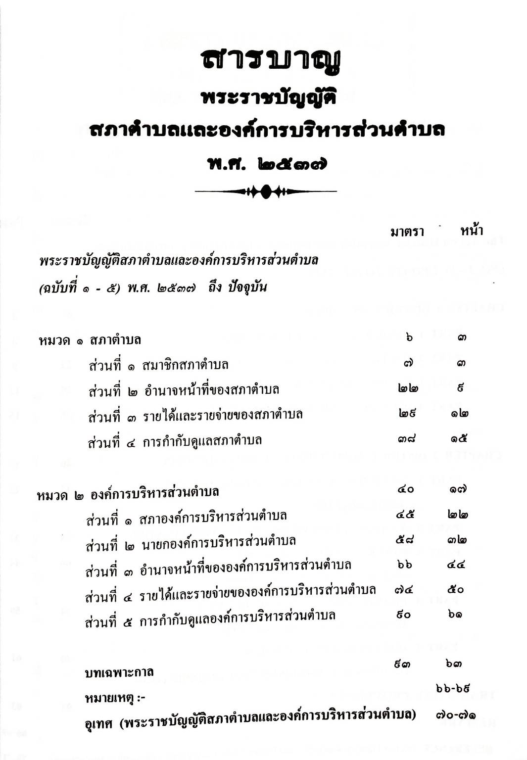 พระราชบัญญัติสภาตำบลและองค์การบริหารส่วนตำบล ปรับปรุงใหม่ แปลไทย-อังกฤษ