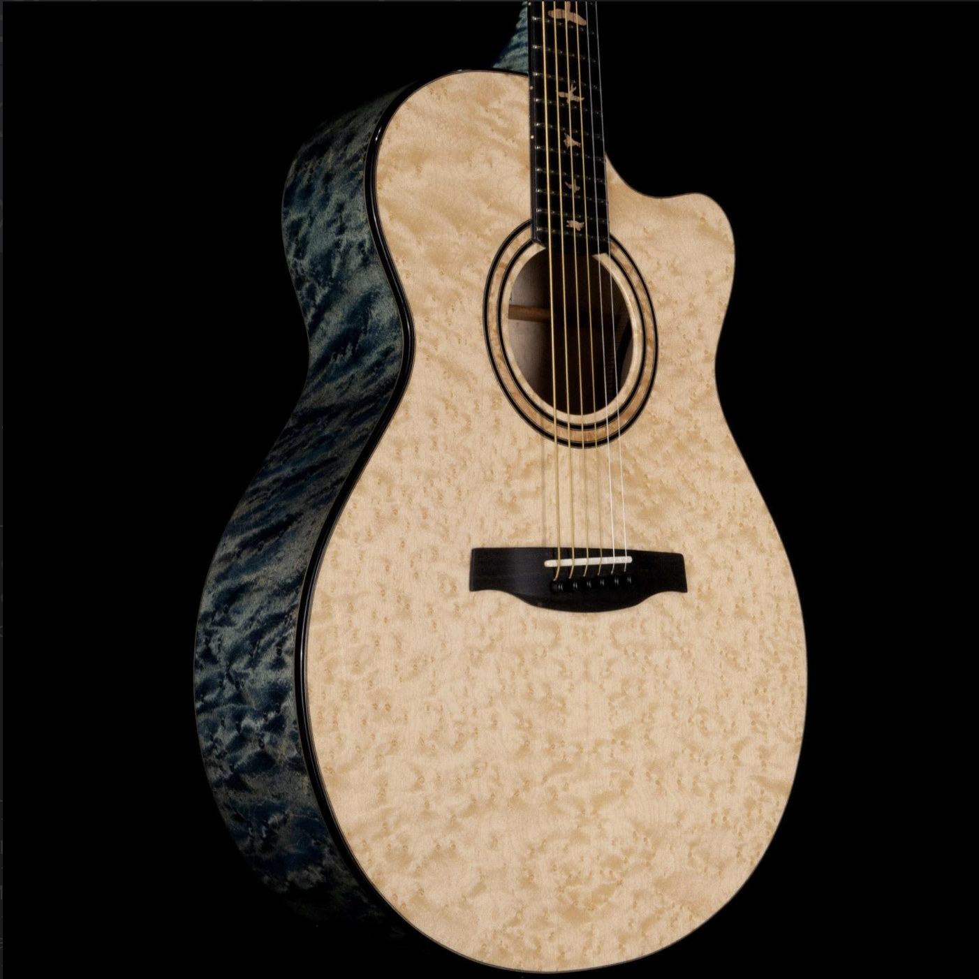 PRS Private Stock 8665 Angelus Birdseye Maple Top and Back Faded Whale Blue Neck and Sides