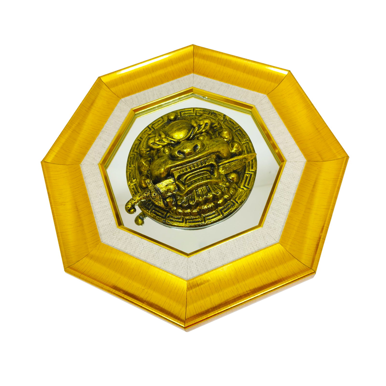 劍獅(เจี้ยนชือ)-กระจกหัวสิงห์ทองกรอบLuxury gold