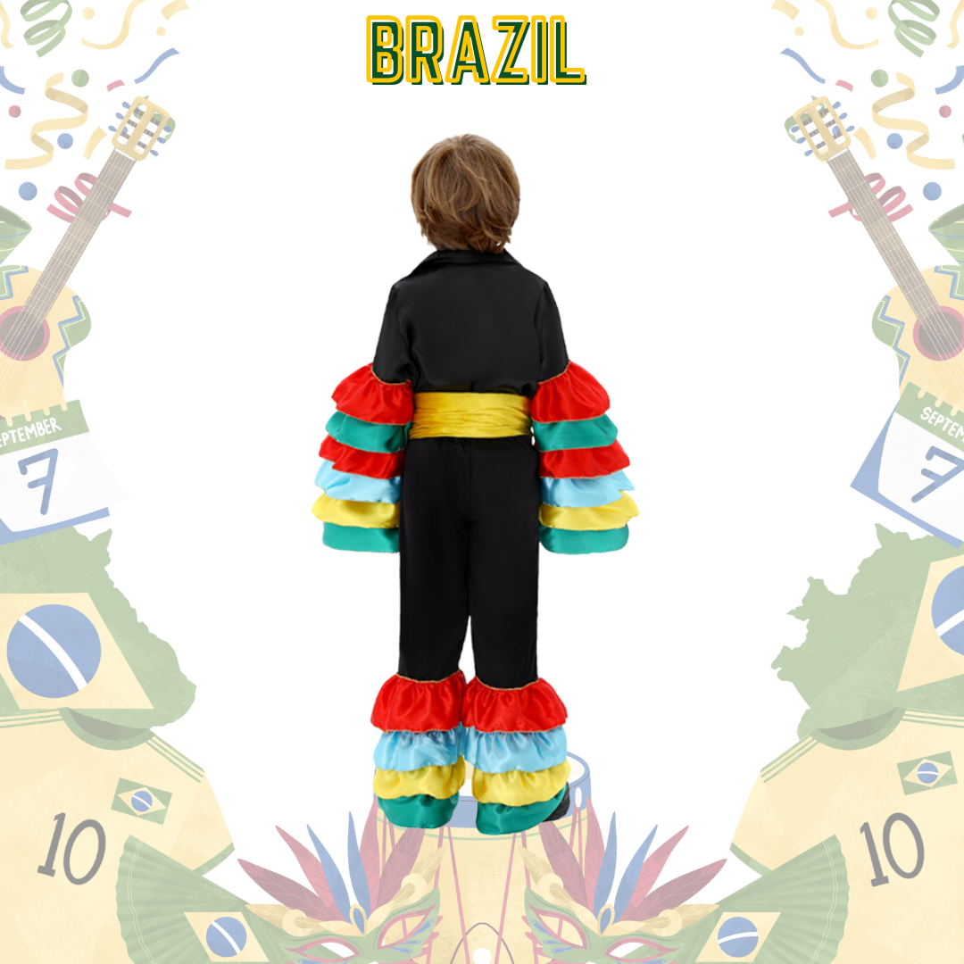 ชุดประจำชาติบราซิล Brazilian ชุดลาตินอเมริกา มีขนาด S 105-115, M115-125, L125-135, XL135-145