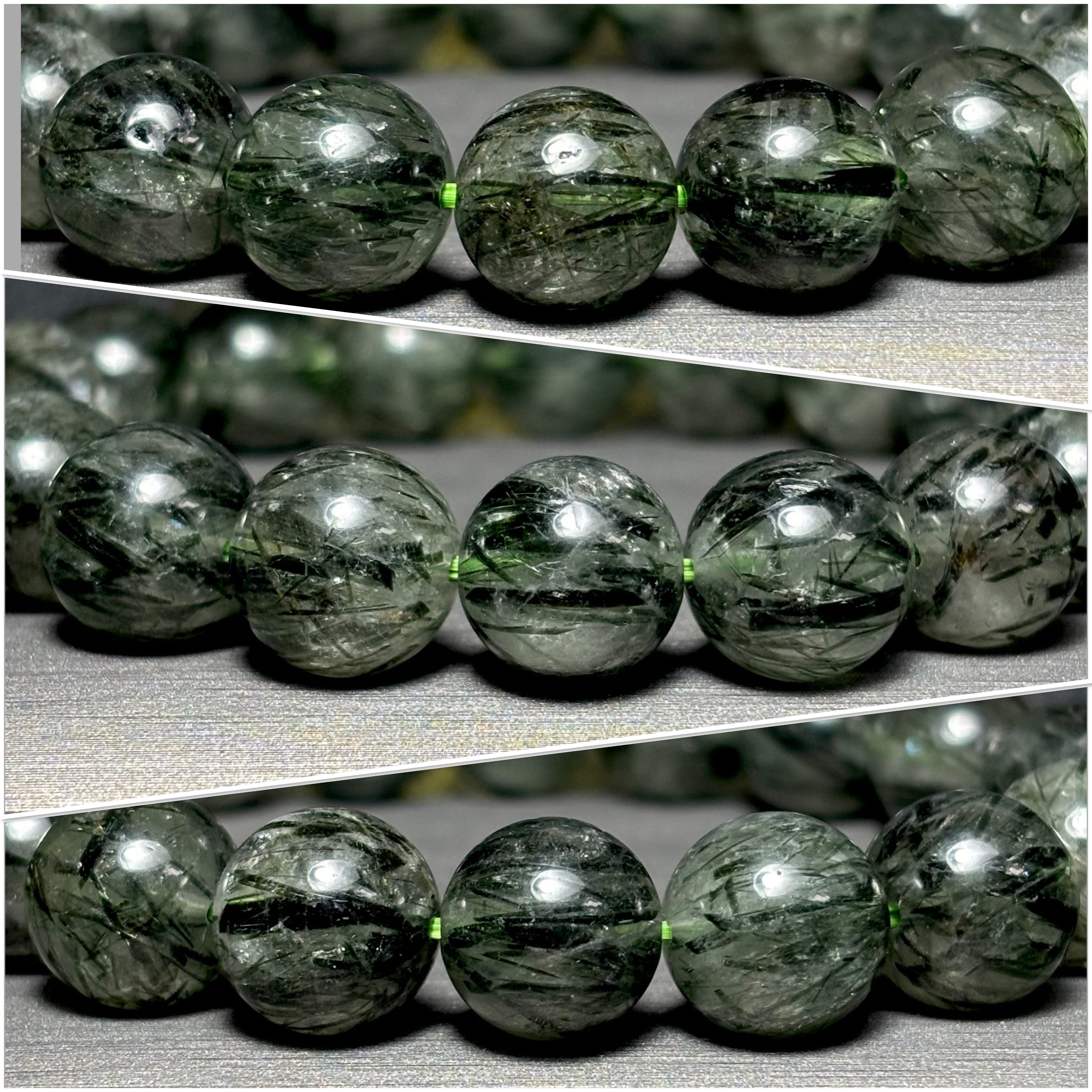 ข้อมือหิน ไหมเขียว