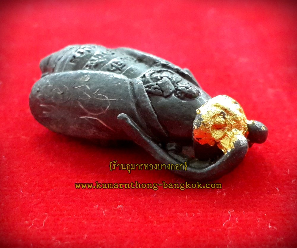 พญาต่อเงิน ต่อทอง หลวงพ่อจืด สวนปฏิบัติธรรมโพธิเศรษฐี จ.นครปฐม เนื้อตะกั่วโบราณ ขนาดพกพา ปี49