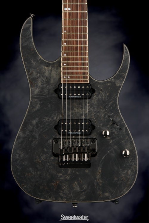 Ibanez RG Premium Sweetwater USA Exclusive - Transparent Black Flat, Buckeye Burl