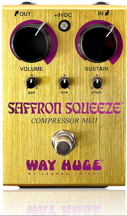 Way Huge Electronics Saffron Squeeze Compressor Guitar Effects Pedal