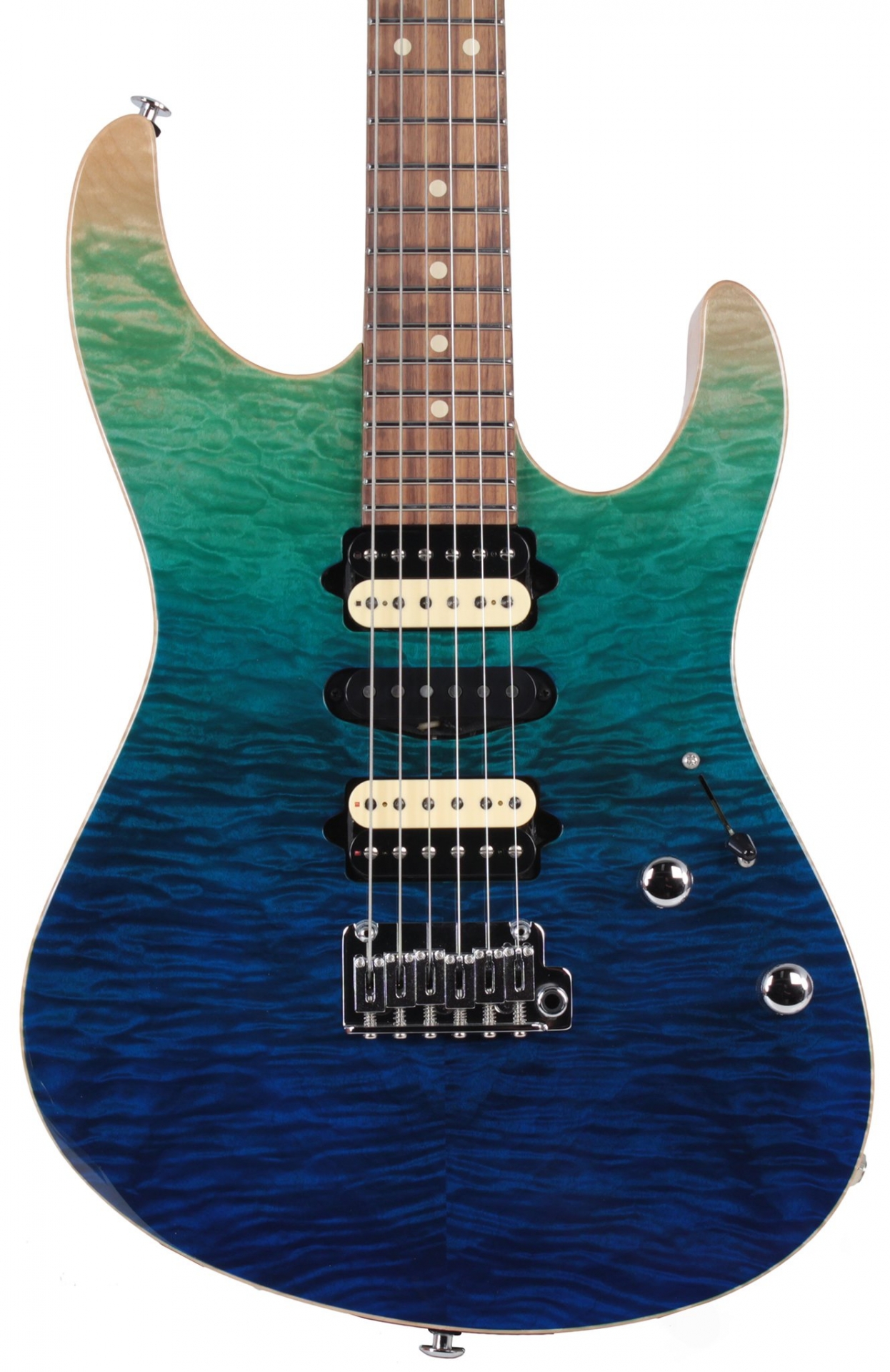 Suhr Modern Select Guitar Quilted Maple - Aqua Burst Gradient