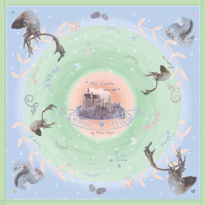 The Secret Garden Scarf - ผ้าพันคอลายซีเคร็ทการ์เดนท์ ความลับในสวนสวย (มี 7 สี)
