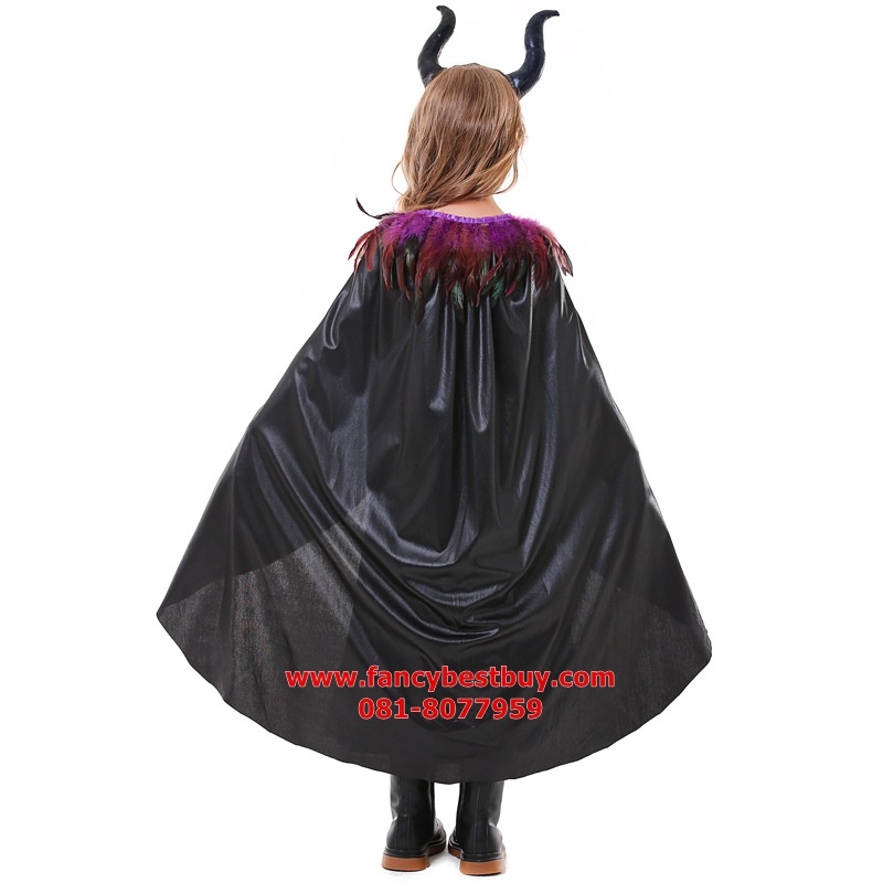 ชุดแฟนซีเด็ก ชุดมาเลฟิเซนต์ นางฟ้าปีศาจ Maleficent ชุดแฟนซีผู้หญิง ขนาด 140