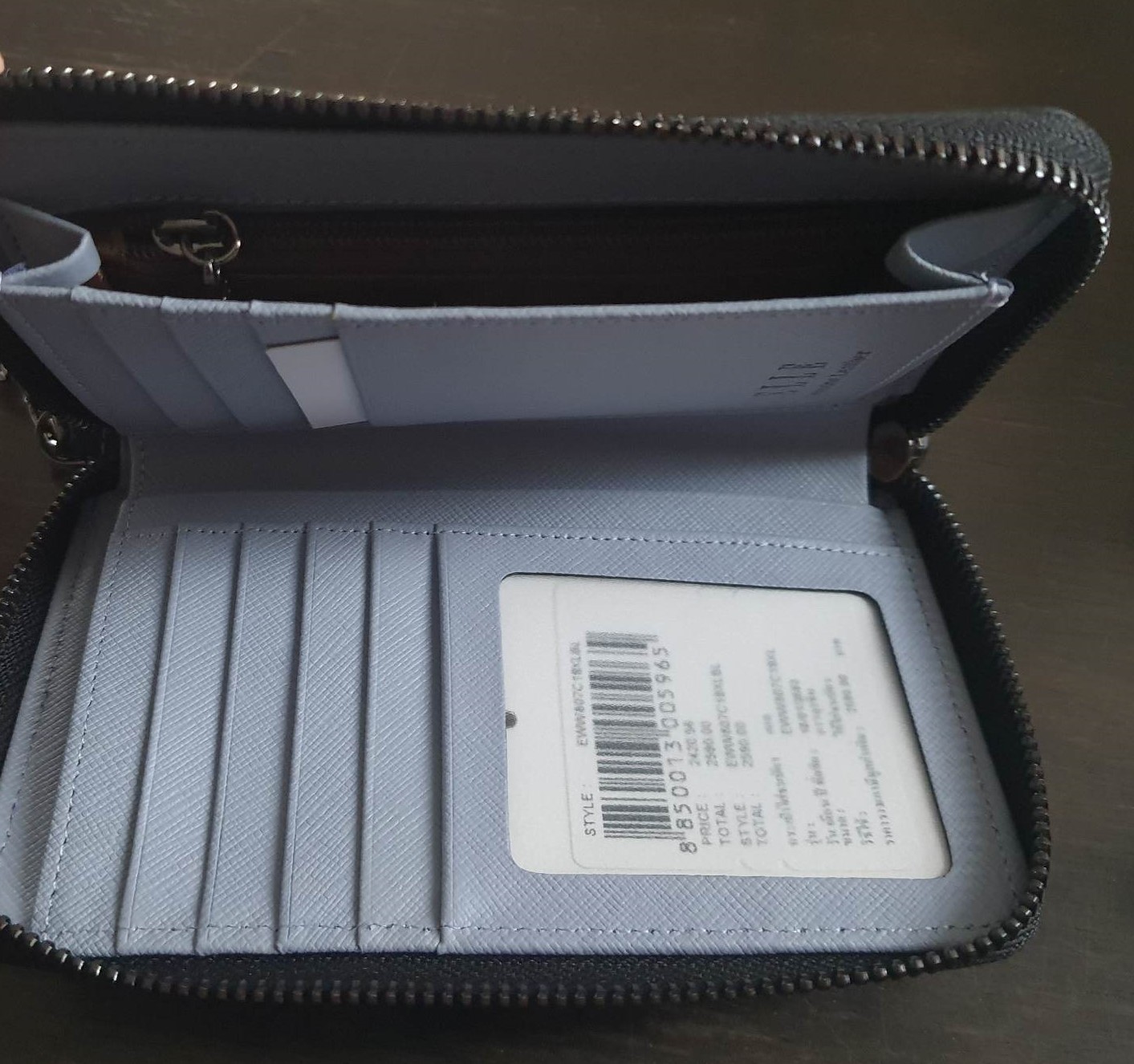 กระเป๋าสตางค์ ELLE ดำ-ฟ้าคราม ใหม่ แท้