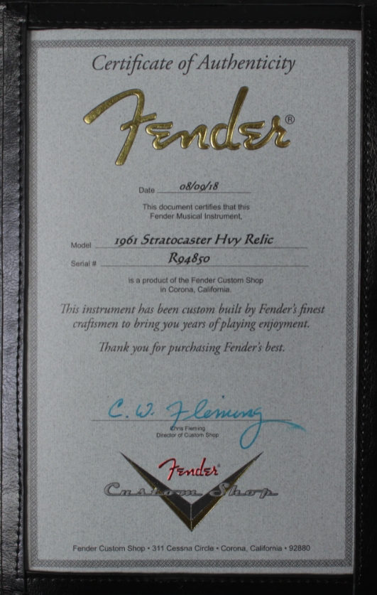 Fender Custom Shop 1961 Stratocaster - Sonic Blue o/ 3TS - Special Run