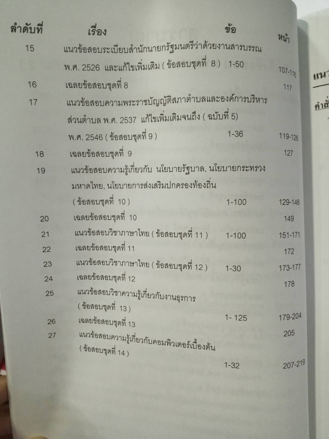 ดักเก็งข้อสอบ พนักงาน อบต.ระดับ 3 เล่ม 2