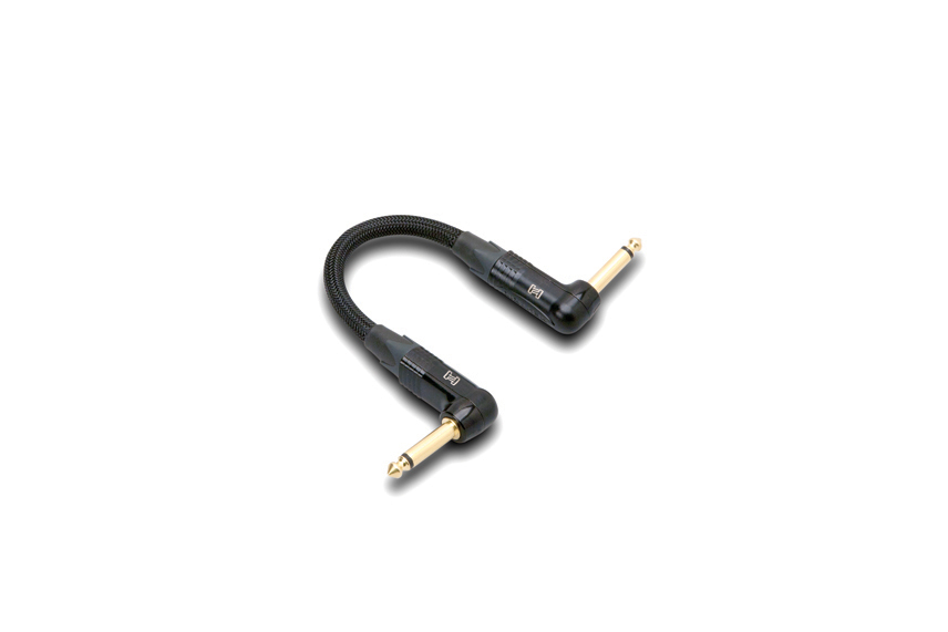 Hosa Elite Guitar Patch Cable, Neutrik Right-angle to Same, 18 in (EGTR-001.5RR)