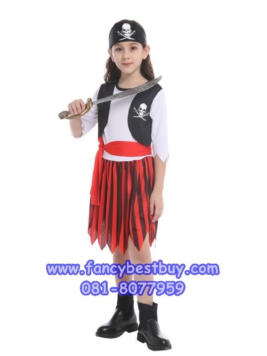 ชุดแฟนซีเด็ก ชุดโจรสลัดหญิง ชุดสาวน้อยโจรสลัดสุดสวย Beauty Pirate Girl มี ขนาด XL