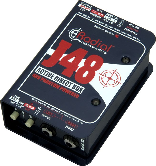 Radial Engineering J48 MK2 48V Phantom Power Active Direct Box