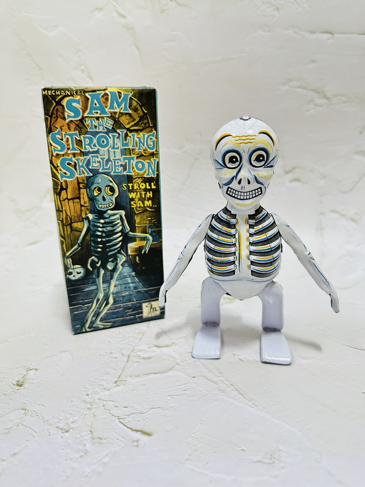 60s Mikuni Sam the Strolling Skeleton Wind up Toy