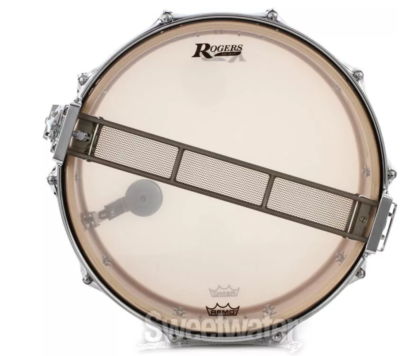 Rogers Drums Dyna-sonic Snare Drum - 6.5 x 14 Black Gloss Lacquer - Beavertail Lugs