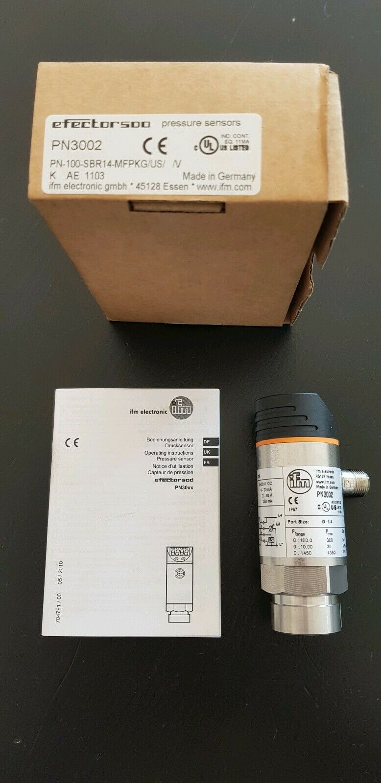 PN3002 IFM Efector Digital Pressure sensor New In Original Box