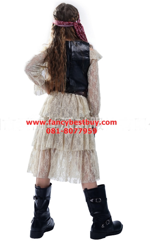 ชุดแฟนซีเด็ก ชุดโจรสลัดหญิง Pretty Pirate Girl มี ขนาด S 105-120, M 120-135, L 135-150