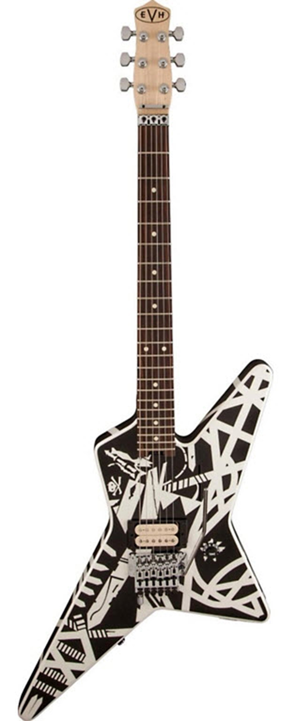 EVH Stripe Series Star Electric Guitar Black and White Stripes
