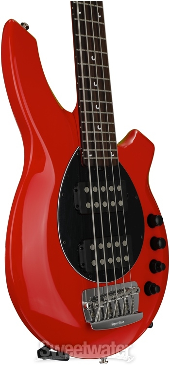 Ernie Ball Music Man Bongo 5HH, Sweetwater Exclusive - Chili Red w/Black Pickguard