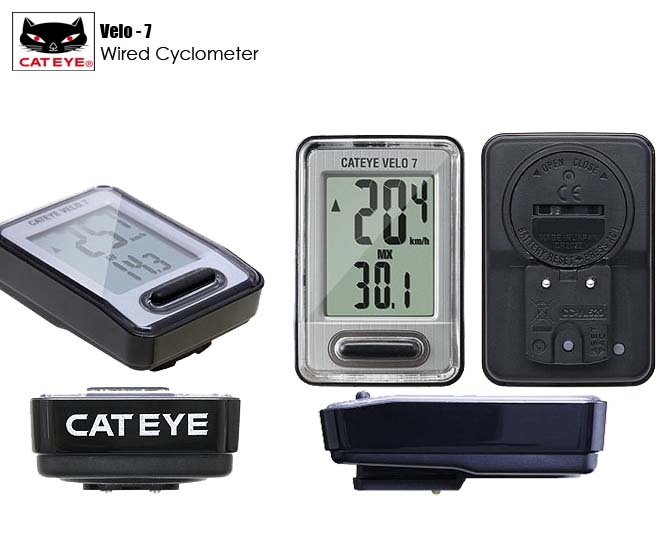 ไมล์ Cateye Velo 7 (มีสาย)